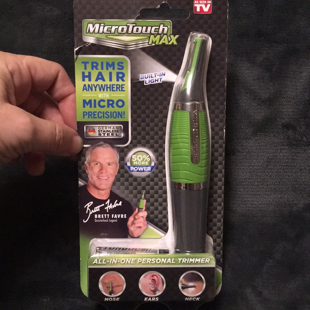 MicroTouch Max LED Personal Trimmer Trims Hair Everywhere German Stainless Steel